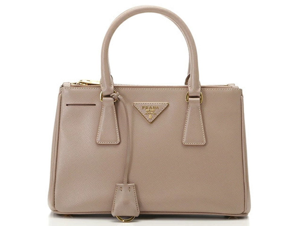 Prada shoulder bag Saffiano leather pink Beige Cream